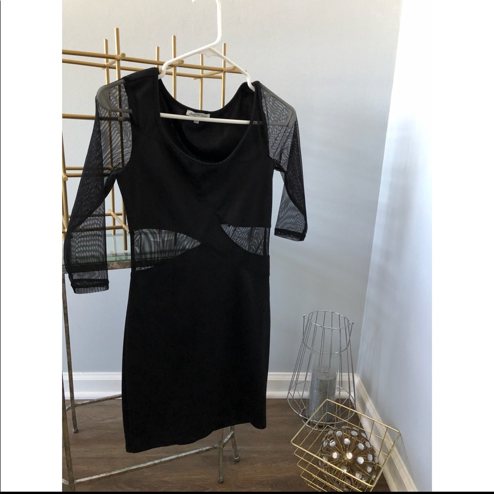 Black fitted dress- great for NYE.